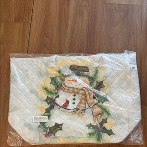 Festive Snowman Holiday Tote Bag -